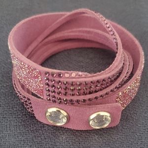 Stud and Crystal Purple Cuff